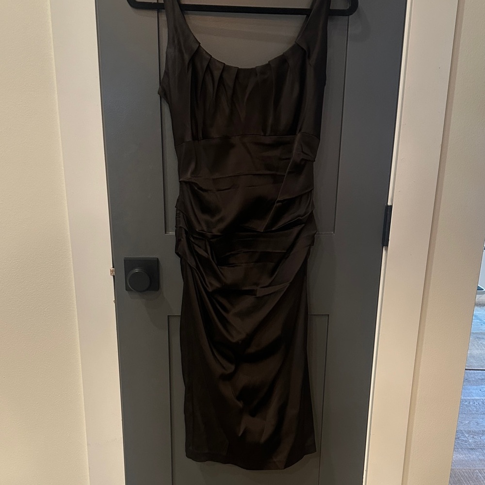 Suzi Chin for Maggy Boutique Brown Midi Dress